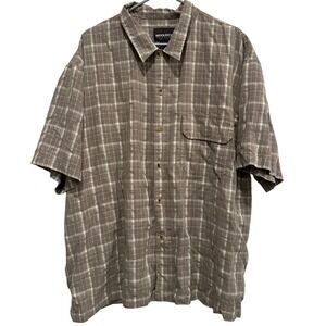 Woolrich Elite Series Tactical Mens Plaid Short Sleeve Button Up Shirt 2XL
